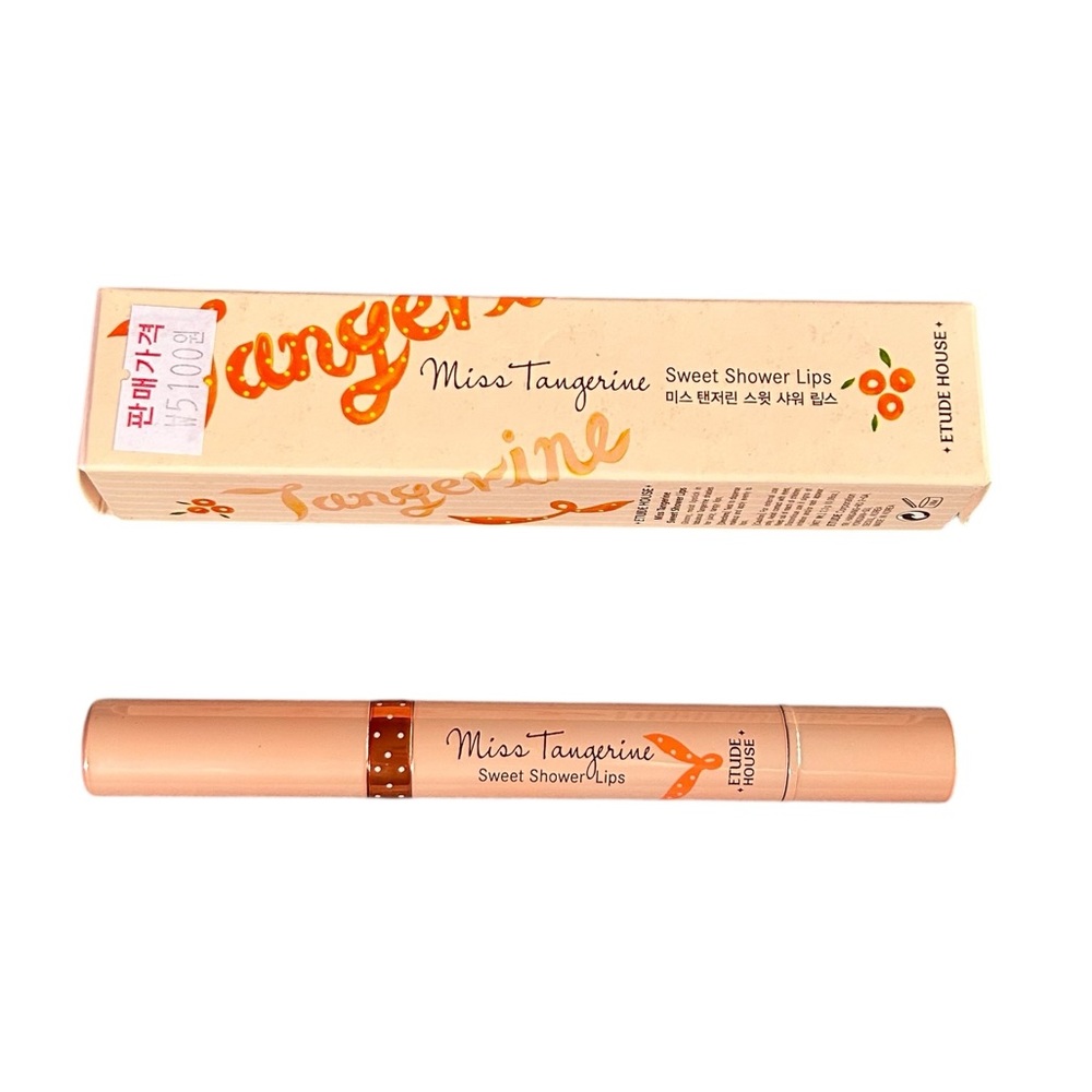 SALE Etude House Ms. Tangerine Sweet Shower Lips Lipstick #1 Shiny Pink NWT